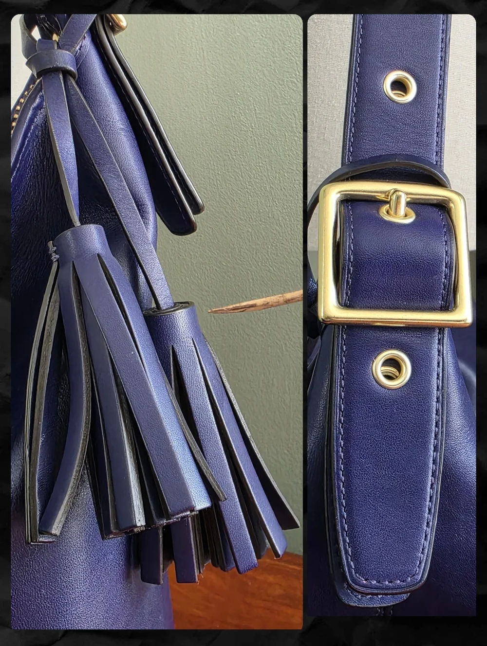 Coach 23420 Legacy Clip Duffle Purple Leather Shoulder Bucket Bag - Picture 5 of 16
